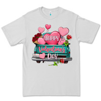 Dove Grey Happy Valentine's day turquoise truck Premium Tee - HowdyJamesFarm