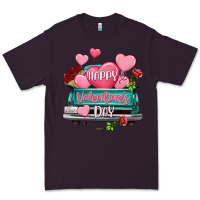 Plum Happy Valentine's day turquoise truck Premium Tee - HowdyJamesFarm