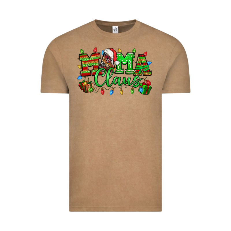 Mama Claus Christmas Lights And Gifts Mother's Day Vintage Tee by HowdyJamesFarm | Teevron