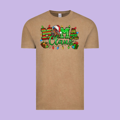Mama Claus Christmas Lights And Gifts Mother's Day Vintage Tee Designed By Howdyjamesfarm