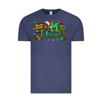 Vintage Denim Mama claus christmas lights and gifts mother's day Vintage Tee - HowdyJamesFarm