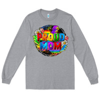 Heather Grey proud mom lgbt Long Sleeve Tee - FaDigitalArtStudio