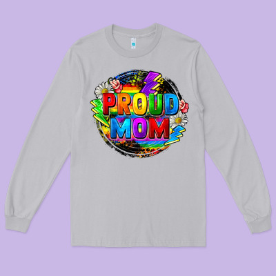 Proud Mom Lgbt Long Sleeve Tee Designed By Fadigitalartstudio