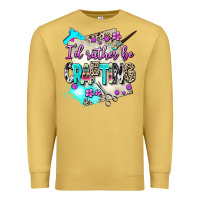 Antique Gold i d rather be crafting Premium Sweatshirt - AdoDesignShop