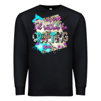 Black i d rather be crafting Premium Sweatshirt - AdoDesignShop