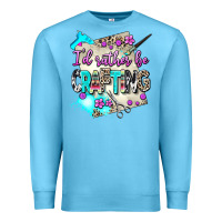 Ocean Blue i d rather be crafting Premium Sweatshirt - AdoDesignShop