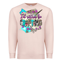 Pale Pink i d rather be crafting Premium Sweatshirt - AdoDesignShop