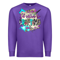 Purple i d rather be crafting Premium Sweatshirt - AdoDesignShop