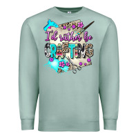 Seafoam i d rather be crafting Premium Sweatshirt - AdoDesignShop