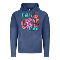 Vintage Denim Faith hope cure Breast Cancer Vintage Hoodie - FaDigitalArtStudio