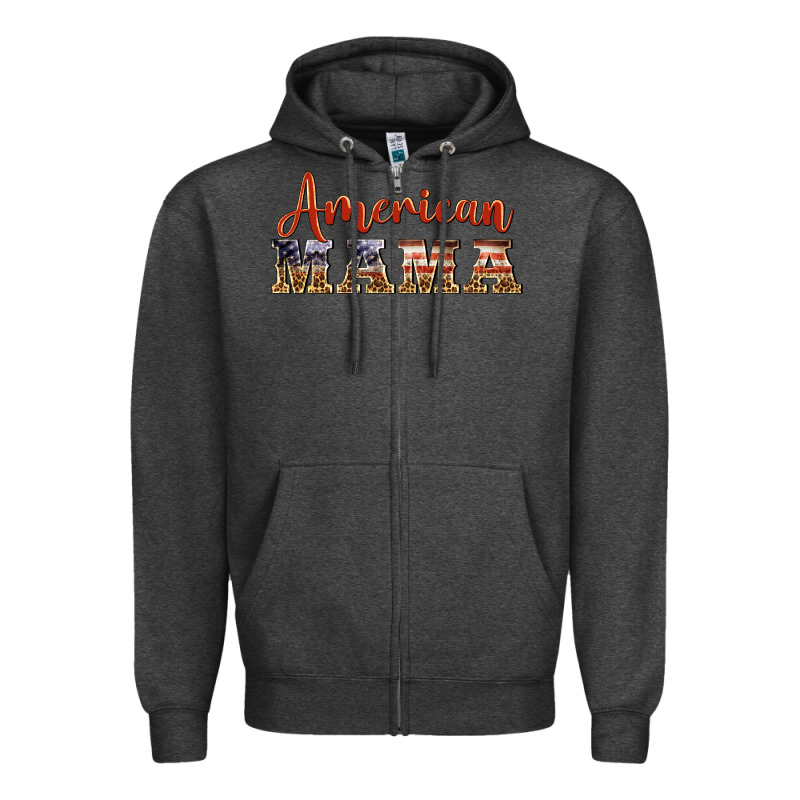 American Mama Zipper Hoodie by BarkalooDesign | Teevron