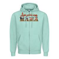 Seafoam american mama Zipper Hoodie - BarkalooDesign