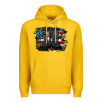 Lemon american flag with army boots Premium Hoodie - RanaPortraitStore