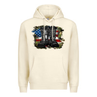 Sandshell american flag with army boots Premium Hoodie - RanaPortraitStore