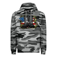 Slate Camo american flag with army boots Premium Hoodie - RanaPortraitStore