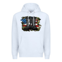 White american flag with army boots Premium Hoodie - RanaPortraitStore