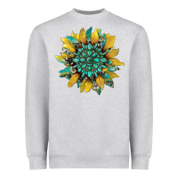 Sunflower With Gemstone And Cowhide Heavyweight Sweatshirt | Teevron