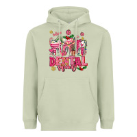 Matcha pink christmas teeth dental squad Heavyweight Hoodie - AdoDesignShop