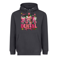 Smoke pink christmas teeth dental squad Heavyweight Hoodie - AdoDesignShop