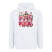 White pink christmas teeth dental squad Heavyweight Hoodie - AdoDesignShop