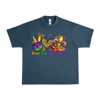Midnight Navy peace love mardi gras olivia Urban Heavy Tee - OliviaCreatesArt