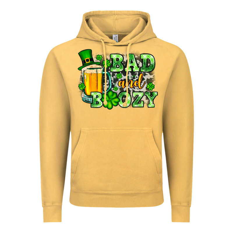 St. Patrick's Bad And Boozy Vintage Hoodie by OliviaCreatesArt | Teevron