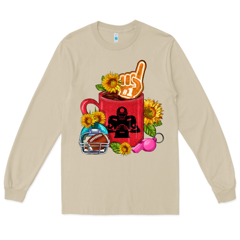 Western Football Coffee Cup Long Sleeve Tee by FaDigitalArtStudio | Teevron