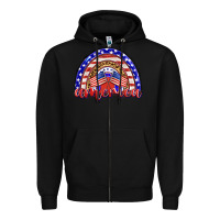 Black america rainbow Zipper Hoodie - BarkalooDesign