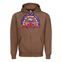 Chestnut america rainbow Zipper Hoodie - BarkalooDesign