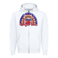 White america rainbow Zipper Hoodie - BarkalooDesign