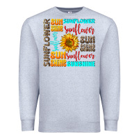 Heather Grey sunflower sunshine Premium Sweatshirt - AdoDesignShop