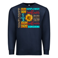 Navy sunflower sunshine Premium Sweatshirt - AdoDesignShop