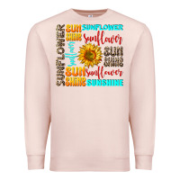 Pale Pink sunflower sunshine Premium Sweatshirt - AdoDesignShop