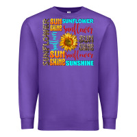 Purple sunflower sunshine Premium Sweatshirt - AdoDesignShop