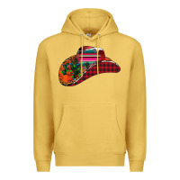 Antique Gold Christmas Cowboy Premium Hoodie - CowhideDigitalArt