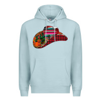 Blue Mist Christmas Cowboy Premium Hoodie - CowhideDigitalArt
