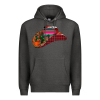Charcoal Heather Christmas Cowboy Premium Hoodie - CowhideDigitalArt