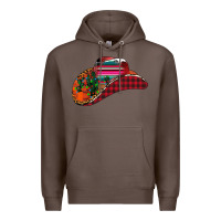Coffee Christmas Cowboy Premium Hoodie - CowhideDigitalArt