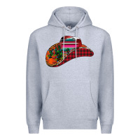 Heather Grey Christmas Cowboy Premium Hoodie - CowhideDigitalArt