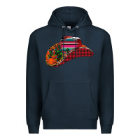 Navy Christmas Cowboy Premium Hoodie - CowhideDigitalArt