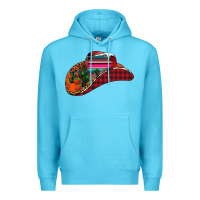 Ocean Blue Christmas Cowboy Premium Hoodie - CowhideDigitalArt