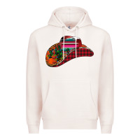 Pale Pink Christmas Cowboy Premium Hoodie - CowhideDigitalArt