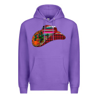 Purple Christmas Cowboy Premium Hoodie - CowhideDigitalArt