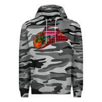 Slate Camo Christmas Cowboy Premium Hoodie - CowhideDigitalArt