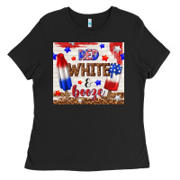 Red White And Booze Ladies Tee | Teevron