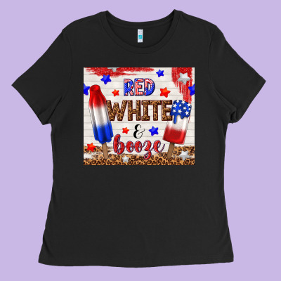 Red White And Booze Ladies Tee Designed By Tumblerdesignbyshophia