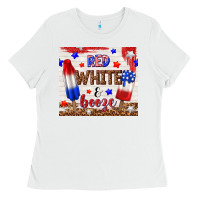 White red white and booze Ladies Tee - TumblerDesignByShophia