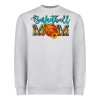 Western Leopard Camouflage Sunflowers Glitter Mom Basketball Heavyweight Sweatshirt | Teevron
