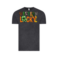 Vintage Black Western lucky with clover St. Patricks day Vintage Tee - HowdyJamesFarm