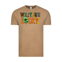 Vintage Coffee Western lucky with clover St. Patricks day Vintage Tee - HowdyJamesFarm